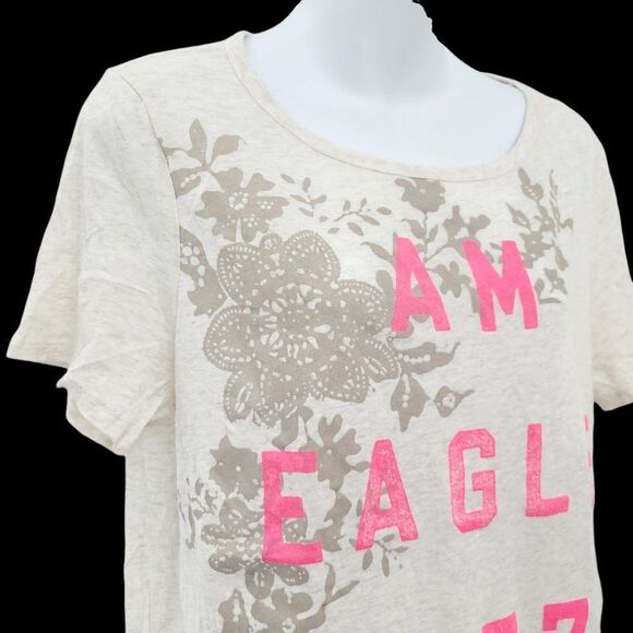 2/$20 American Eagle Outfitters Light Grey Top Tee T-shirt Size: XL - Picture 4 of 7